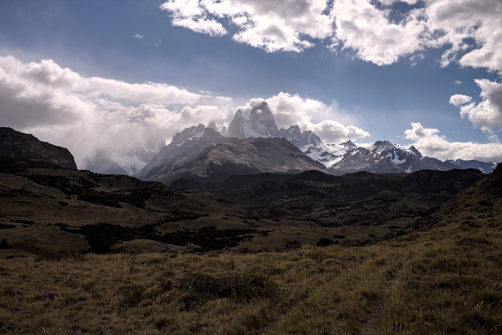 O cerro Fitz Roy visto do sul de El Chaltén